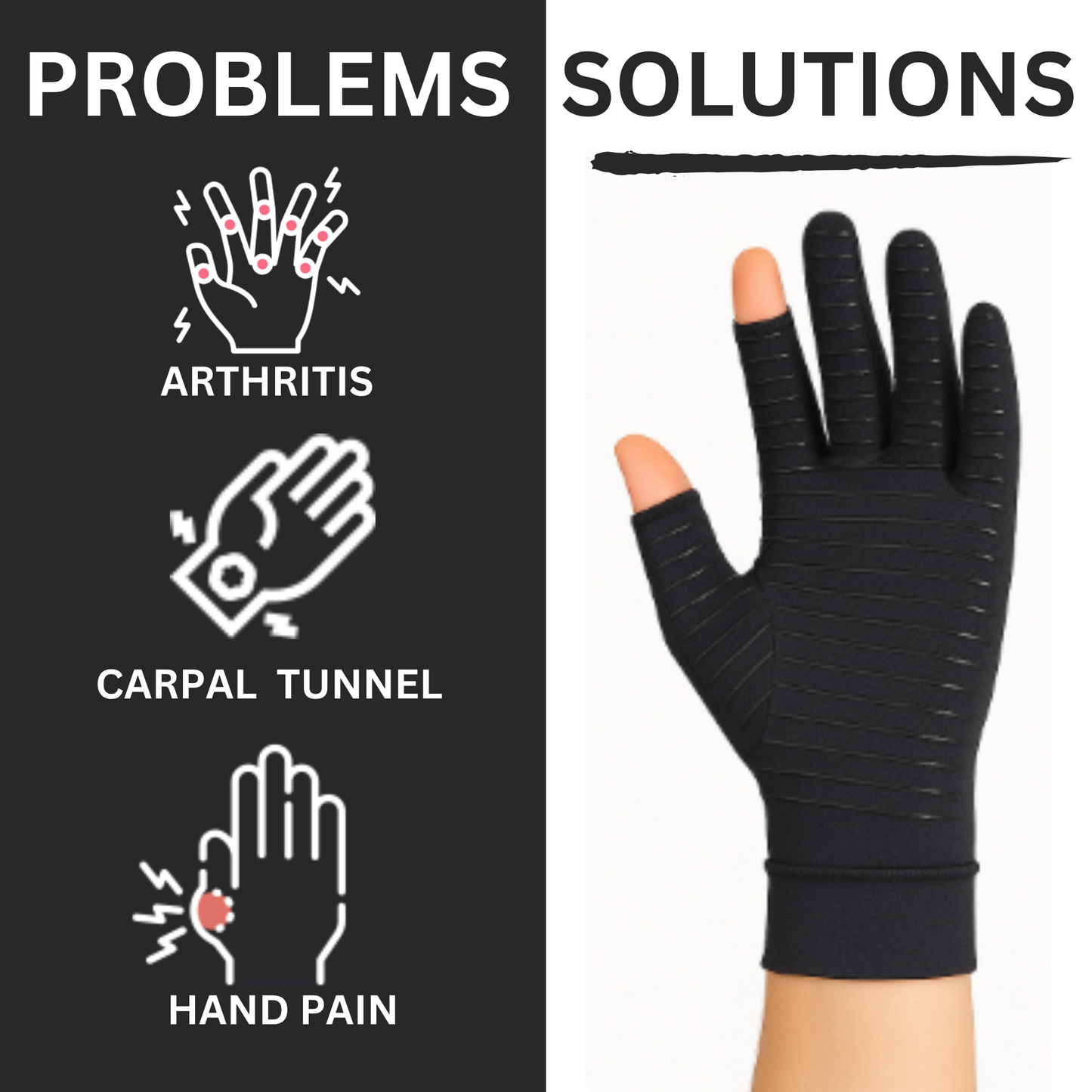 Ovale Copper Compression Gloves